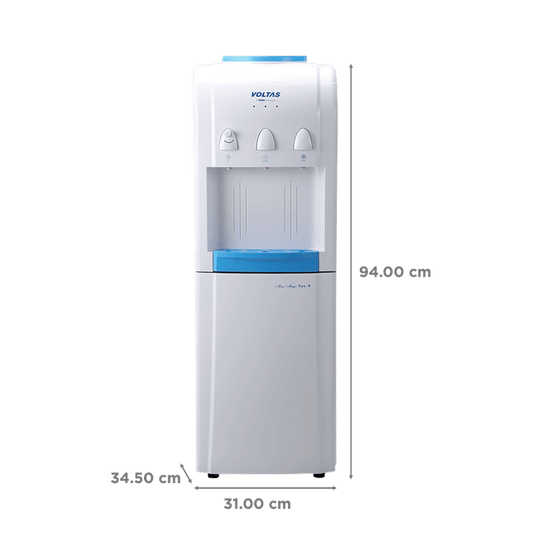 VOLTAS Minimagic Pure R Hot, Cold & Normal Top Load Water Dispenser with Cooling Cabinet (White)-6210397