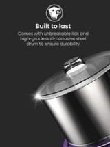 Crompton Dura One 2L Wet Grinder (DURO ONE, Grey & Black) | 1440 rpm High Speed Motor | High Grade SS Drum with 2 Grinding Stones | Uniform Grinding for Perfect Taste