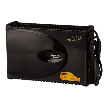 V-Guard STAB- CRYSTAL PLUS 3A Voltage Stabilizer for Smart/LED TV (Up to 140cm/55"), Set Top Box, Home Theatre/Gaming Console - Wide Range (90-290V), ABS Cabinet,without display