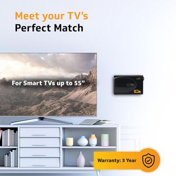V-Guard STAB- CRYSTAL PLUS 3A Voltage Stabilizer for Smart/LED TV (Up to 140cm/55"), Set Top Box, Home Theatre/Gaming Console - Wide Range (90-290V), ABS Cabinet,without display