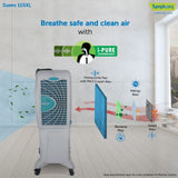 Symphony Sumo 115 XLI Desert Air Cooler with Remote For Home with Honeycomb Pads, Powerful +Air Fan, i-Pure Console and Low Power Consumption (SUMO115XL I, Grey)