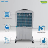 Symphony Sumo 115 XLI Desert Air Cooler with Remote For Home with Honeycomb Pads, Powerful +Air Fan, i-Pure Console and Low Power Consumption (SUMO115XL I, Grey)