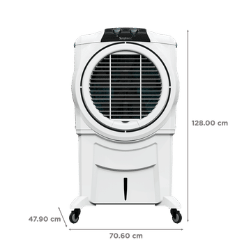 Symphony Sumo 115 XLI Desert Air Cooler with Remote For Home with Honeycomb Pads, Powerful +Air Fan, i-Pure Console and Low Power Consumption (SUMO115XL I, Grey)
