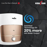 Kenstar Flux 25L Storage Water Heater | Glasslined Tank | 5-Star Energy Rating | SwirlHeat Technology | Free Installation & Connection Pipes