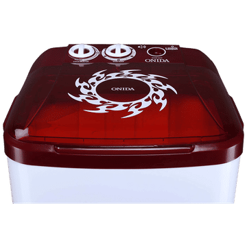 Onida Liliput 9kg Semi-Automatic Top Load Washing Machine | Ideal for Large Families | Storm Pulsator Wash & HydroLogic Pulsator | Shock & Rust Proof Body | Lava Red- W90W
