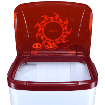 Onida Liliput 9kg Semi-Automatic Top Load Washing Machine | Ideal for Large Families | Storm Pulsator Wash & HydroLogic Pulsator | Shock & Rust Proof Body | Lava Red- W90W