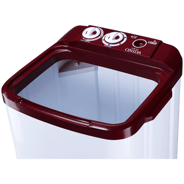 Onida Liliput 9kg Semi-Automatic Top Load Washing Machine | Ideal for Large Families | Storm Pulsator Wash & HydroLogic Pulsator | Shock & Rust Proof Body | Lava Red- W90W