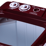 Onida Liliput 9kg Semi-Automatic Top Load Washing Machine | Ideal for Large Families | Storm Pulsator Wash & HydroLogic Pulsator | Shock & Rust Proof Body | Lava Red- W90W