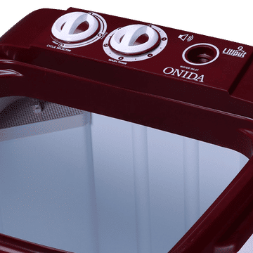 Onida Liliput 9kg Semi-Automatic Top Load Washing Machine | Ideal for Large Families | Storm Pulsator Wash & HydroLogic Pulsator | Shock & Rust Proof Body | Lava Red- W90W