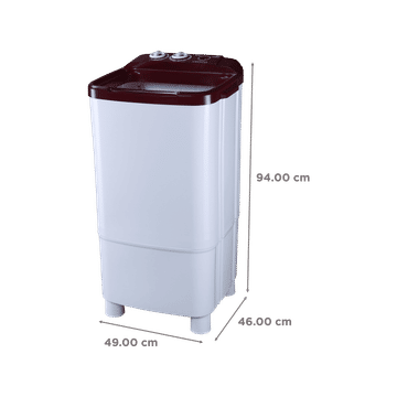 Onida Liliput 9kg Semi-Automatic Top Load Washing Machine | Ideal for Large Families | Storm Pulsator Wash & HydroLogic Pulsator | Shock & Rust Proof Body | Lava Red- W90W
