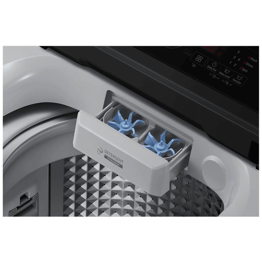 Samsung 7 Kg, Inverter Ecobubble, 5 Star, Fully Automatic Top Load Washing Machine (WA70BG4441BYTL,Grey)