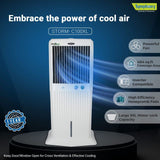 Symphony Storm C-100 XL 95 Litres Tower Air Cooler (Honeycomb Pad,  White)