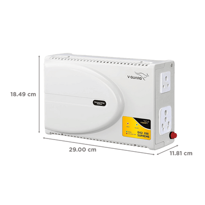 V-Guard Digi 200 TV Stabilizer |Applicable for Smart TVs up to 203 cm (80'')+Set Top Box,Home Theatre/Gaming Console |6 Ampere Capacity