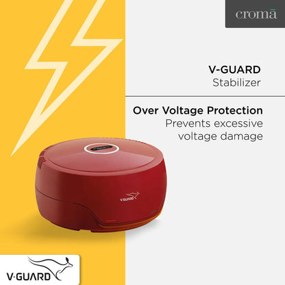 V-GUARD 2 Amps Voltage Stabilizer For 300 Litres Refrigerator,135 - 280 V, Fail Safe Circuit Protection, VG 50(Red/White)