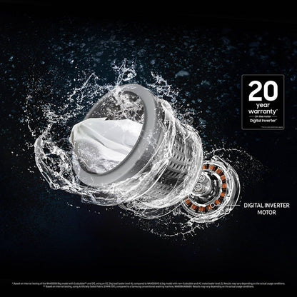 SAMSUNG 8 Kg 5 Star Inverter Fully Automatic Top Load Washing Machine (WA80BG4441BD, Diamond Drum, Dark Grey)