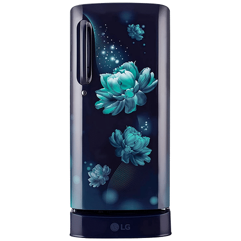 LG 185 L Direct Cool Single Door 3 Star Refrigerator with Base Drawer with Fast Ice Making - GL-D201ABCD (Blue Charm)