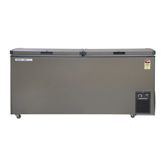 Voltas CONVERTIBLE Grey 4Star Hard Top Deep Freezer Hard top deep freezer (500LT)-CVF500DA4-P-PL