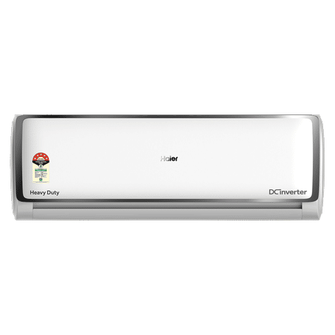 Haier Elegante Heavy Duty 1 Ton 5-Star Inverter Split AC (3600W 100% Cooling Capacity, 5.15 ISEER, Copper Heat Exchanger, R32 Refrigerant, Includes 3m Copper Tube & 3.5m Power Cord, Premium Inverter System)-HS14E-TXS5BN