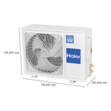 Haier Elegante Heavy Duty 1 Ton 5-Star Inverter Split AC (3600W 100% Cooling Capacity, 5.15 ISEER, Copper Heat Exchanger, R32 Refrigerant, Includes 3m Copper Tube & 3.5m Power Cord, Premium Inverter System)-HS14E-TXS5BN