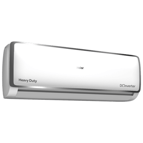 Haier Elegante Heavy Duty 1 Ton 5-Star Inverter Split AC (3600W 100% Cooling Capacity, 5.15 ISEER, Copper Heat Exchanger, R32 Refrigerant, Includes 3m Copper Tube & 3.5m Power Cord, Premium Inverter System)-HS14E-TXS5BN