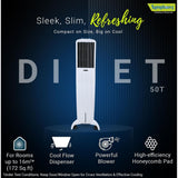 Symphony Diet 50T 50 Litres Tower Air Cooler with i-Pure Technology (Cool Flow Dispenser, White)