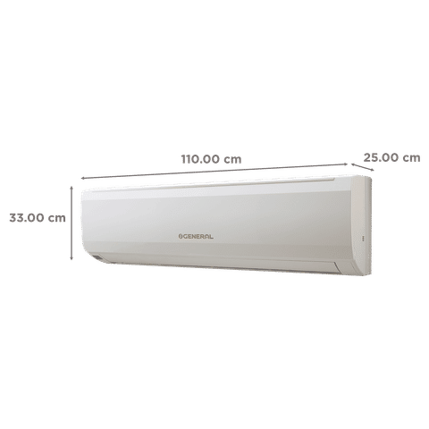 O General 1.5 Ton 2 Star Fixed Speed Split Air Conditioner | R32 Refrigerant | 100% Copper Condenser | Hyper Tropical Rotary Compressor | Coanda Airflow | Anti-Bacterial Filter | Blue Fin Coating | High Cooling @ 52°C-(ASGA18BMAA-B, White)