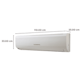 O General 1.5 Ton 2 Star Fixed Speed Split Air Conditioner | R32 Refrigerant | 100% Copper Condenser | Hyper Tropical Rotary Compressor | Coanda Airflow | Anti-Bacterial Filter | Blue Fin Coating | High Cooling @ 52°C-(ASGA18BMAA-B, White)