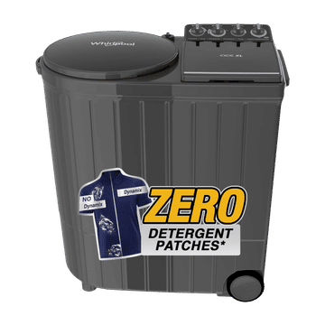 Whirlpool Ace XL 10 Kg 5-Star Semi-Automatic Top Load Washing Machine with 3D Scrub & Turbo Dry Technology for 8-10 Members, Zero Detergent Patches & 1400 RPM Spin Speed, Graphite Grey- 30343