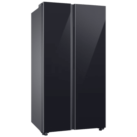 SAMSUNG 653 Litres 3 Star Frost Free Side by Side Door Smart Wifi Enabled Refrigerator with Twin Cooling Plus Technology (RS76CB81A333HL, Glam Deep Charcoal)