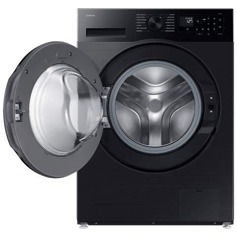 Samsung 12 kg, 5 Star, AI Ecobubble, Super Speed, Wi-Fi, Hygiene Steam with Inbuilt Heater, Digital Inverter, Fully-Automatic Front Load Washing Machine (WW12DG5B24ABTL, AI EcoBubble, Black)
