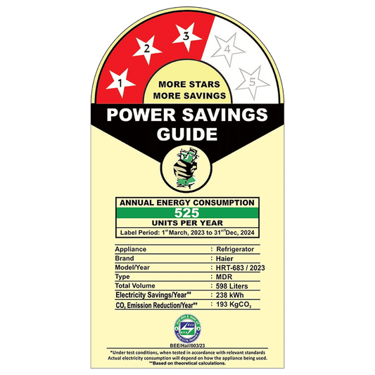 Haier 598 Litres 3 Star Frost Free, Side-by-Side Smart Wifi Enabled Refrigerator with Digital Control Panel (HRT-683KGU1, Black Glass)