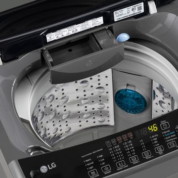 LG 12 kg 5 Star Inverter Fully Automatic Top Load Washing Machine (T12SJMB1Z, Smart Inverter Motor, Middle Black)