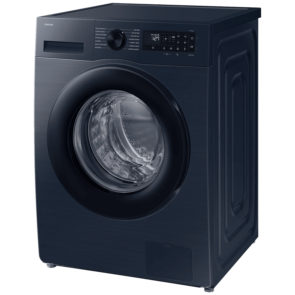 Samsung 9 kg, 5 star, AI EcoBubble, Super Speed, Wi-Fi, Hygiene Steam with Inbuilt Heater, Digital Inverter, Fully-Automatic Front Load Washing Machine (WW90DG5U24ASTL, Navy)