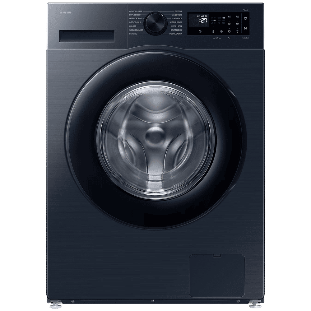 Samsung 9 kg, 5 star, AI EcoBubble, Super Speed, Wi-Fi, Hygiene Steam with Inbuilt Heater, Digital Inverter, Fully-Automatic Front Load Washing Machine (WW90DG5U24ASTL, Navy)