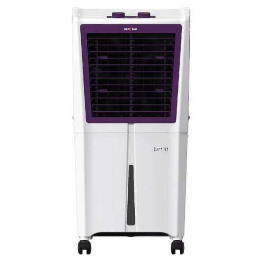 KENSTAR JETT HC 51 Litres Personal Air Cooler with Quadra Flow Technology (Collapsible Louvres, White & Purple)