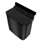 Haier 14 Kg 5 Star Semi-Automatic Top Load Washing Machine with Twin Load & Soft Closing Toughened Glass Lid (Black)-HTW140-178BK