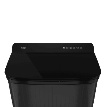 Haier 14 Kg 5 Star Semi-Automatic Top Load Washing Machine with Twin Load & Soft Closing Toughened Glass Lid (Black)-HTW140-178BK