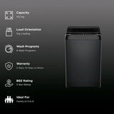 Haier 10.5 kg Fully Automatic Top Load Washing Machine (Black, Ultra Fresh Air, Pillow Shape Drum, Balance Clean Pulsator)-HWM105-316BK