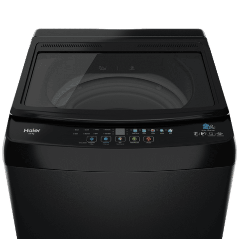 Haier 10.5 kg Fully Automatic Top Load Washing Machine (Black, Ultra Fresh Air, Pillow Shape Drum, Balance Clean Pulsator)-HWM105-316BK