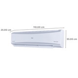 Haier Heavy Duty 2 Ton 5-Star Inverter Split AC - 5.05 ISEER, 100% Copper Heat Exchanger, R-32 Refrigerant, 6000W Full Cooling Capacity, Premium White Finish-(HS24HD-ANW5BN)