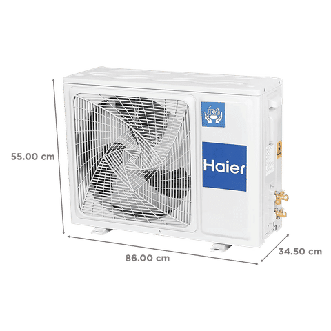 Haier Gravity 1.6 Ton 5 Star Inverter Split AC | Elite 5.05 ISEER, 5460W 100% Cooling Capacity, 100% Copper Heat Exchanger, Eco-Friendly R32 Refrigerant, Premium 3m Copper Piping Kit Included-(HS19G-MZAIS5BN)