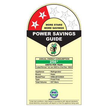 Haier 237L 2 Star Frost Free Bottom Mounted Refrigerator with Inverter Compressor and Toughened Glass Shelves (Moon Silver)- HRB-2872IBMS-P