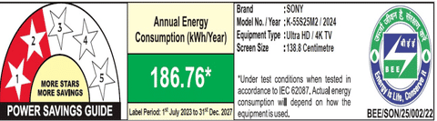 Sony BRAVIA 55"  4K HDR | Google TV | (2025 Model) 4K Processor X1 | Dolby Atmos | Direct LED | HDMI 2.1 ALLM/eARC | Wi-Fi 6|PS5 Optimized Auto HDR Tone Mapping (Flush Surface Design)- – K-55S25M2