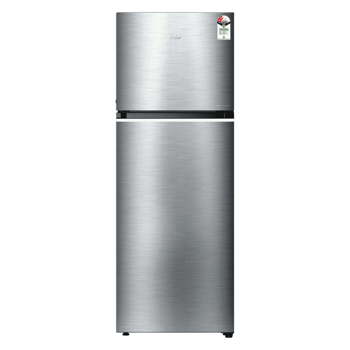 Haier 328 Litres 2 Star Frost Free Double Door Convertible Refrigerator with One Hour Icing Technology (HRF-3782BNSA-P, Nickel Steel)