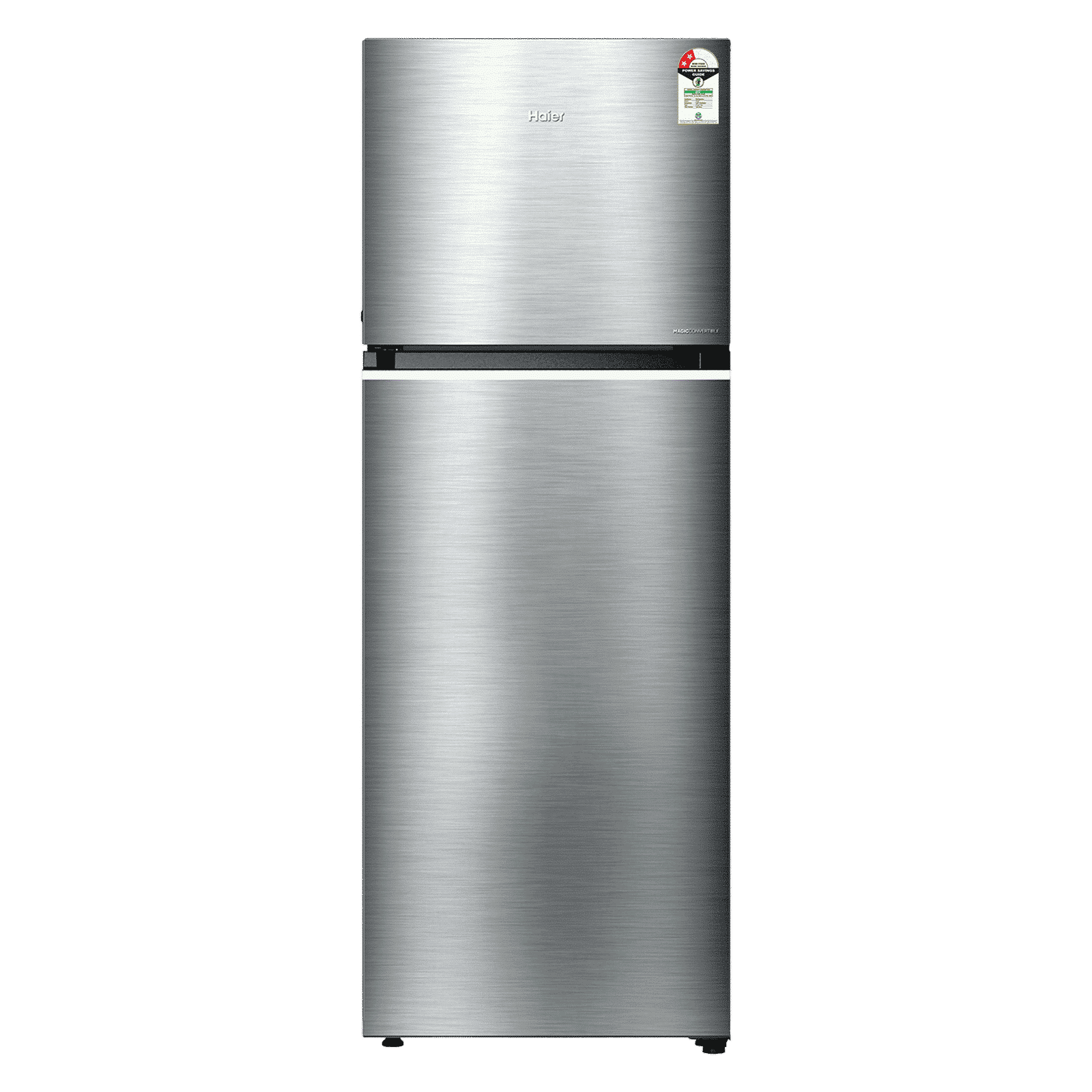 Haier 328 Litres 2 Star Frost Free Double Door Convertible Refrigerator with One Hour Icing Technology (HRF-3782BNSA-P, Nickel Steel)