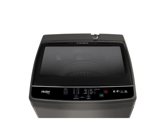Haier 7 Kg Fully Automatic Top Load Washing Machine with Ultra Fresh Air, Oceanus Wave Pulsator & Balance Clean Technology, Brown Grey- HWM70-306ES5N1