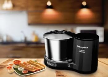 Crompton Dura One 2L Wet Grinder (DURO ONE, Grey & Black) | 1440 rpm High Speed Motor | High Grade SS Drum with 2 Grinding Stones | Uniform Grinding for Perfect Taste