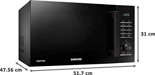 Samsung 28 L Convection Microwave Oven with Moisture Sensor (MC28A5145VK, Black, SlimFry)