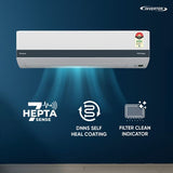 Daikin 1.5 Ton 5-Star Inverter Split AC (Copper Condenser, 5000W Cooling, 5.7 ISEER, 7 Hepta Sense, 4-Way Swing, R32 Refrigerant, PM 2.5 Filter, Dew Clean Tech, White)-ATKM50XV16MKB