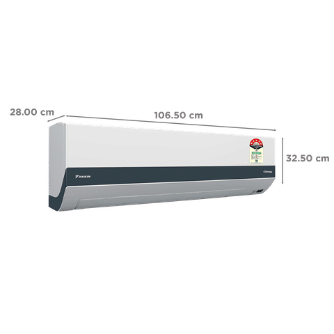 Daikin 1.5 Ton 5-Star Inverter Split AC (Copper Condenser, 5000W Cooling, 5.7 ISEER, 7 Hepta Sense, 4-Way Swing, R32 Refrigerant, PM 2.5 Filter, Dew Clean Tech, White)-ATKM50XV16MKB